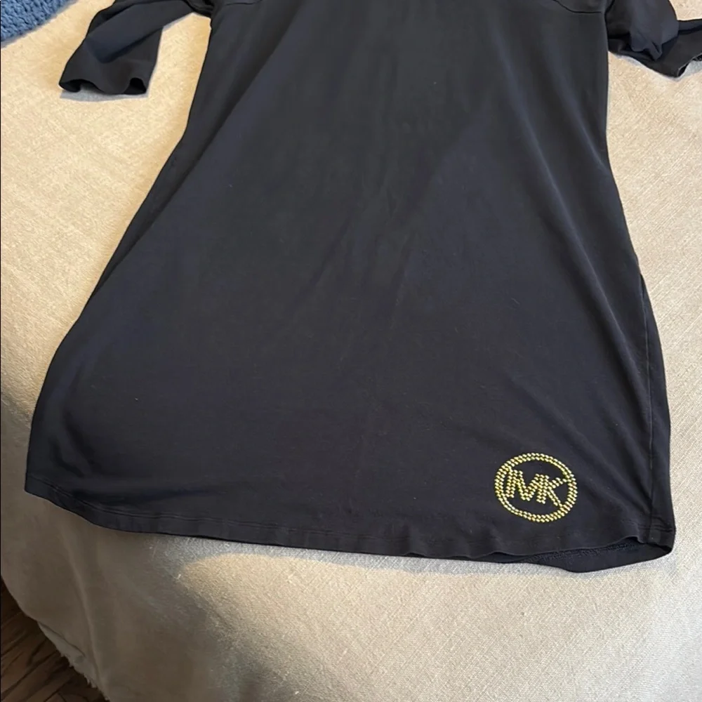 Michaels Kors Black Fitted 3/4 Sleeve Tunic Top - Picture 6 of 6